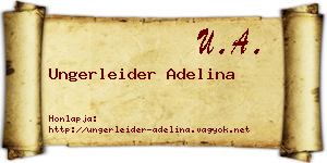 Ungerleider Adelina névjegykártya